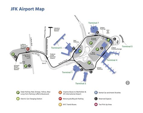 jfk airport parking map.